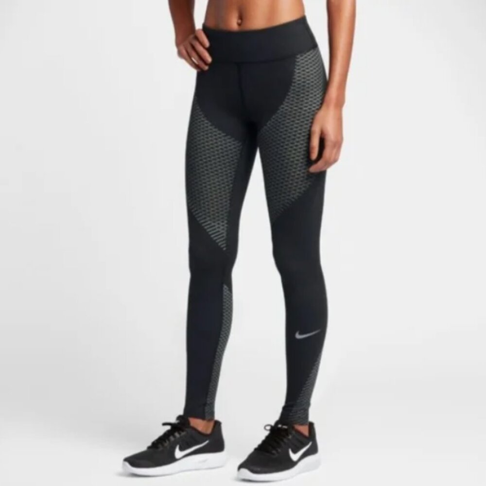 NIKE ZONAL STRENGTH COMPRESSION LEGGINGS TIGHTS 880475-014 Running SZ L